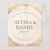 Budget WoodGrain Rustic Wedding Custom Program (Voorkant)