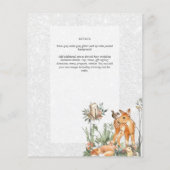 BUDGET Woodland Animals Baby Boy Girl Shower INV's (Achterkant)