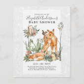 BUDGET Woodland Animals Baby Boy Girl Shower INV's (Voorkant)