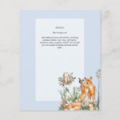 BUDGET Woodland Animals Baby Boy Girl Shower INV's Flyer (Achterkant)