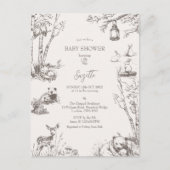 Budget Woodland Animals Baby shower Briefkaart (Voorkant)