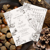 Budget Woodland Animals Baby shower Briefkaart