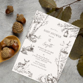Budget Woodland Animals Baby shower Briefkaart