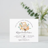 Budget Woodland Animals Baby shower Invitation (Staand voorkant)