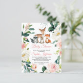 Budget Woodland Animals Baby shower Invitation (Staand voorkant)