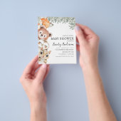 Budget Woodland Animals Baby shower Invitation Flyer (Hand)