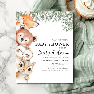 Budget Woodland Animals Baby shower Invitation Flyer