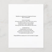 Budget Woodland Animals Girl Baby shower Invite (Achterkant)