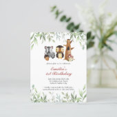 Budget Woodland Animals Greenery 1st Birthday (Staand voorkant)