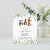 Budget Woodland Animals Greenery Baby shower (Staand voorkant)