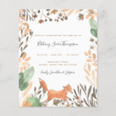 Budget Woodland Baby Foto geboorteaankondiging (Achterkant)