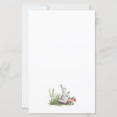 Budget Woodland Baby Q Backyard Baby shower Invite (Achterkant)