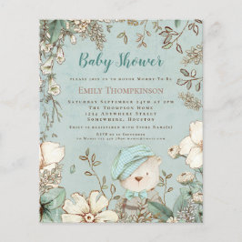 Budget Woodland Beer Boy Baby shower Invite