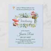 BUDGET Woodland Boys Christening Invites Baptisme (Voorkant)