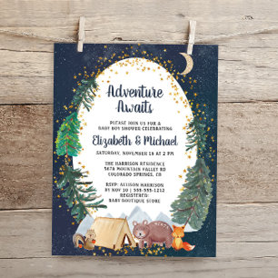 Budget Woodland Couples Baby shower Invitation