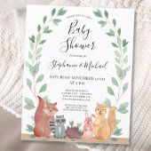 Budget Woodland Couples Baby shower Invitation