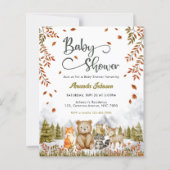 Budget Woodland Cute Animals Baby shower (Voorkant)
