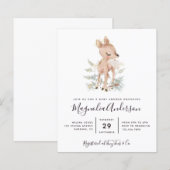 Budget Woodland Deer Baby shower Invitation (Voorkant / Achterkant)
