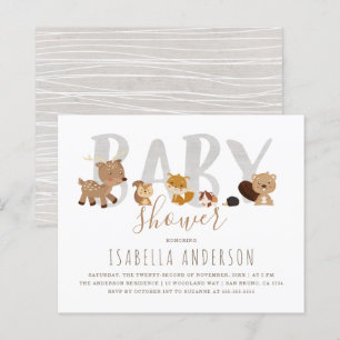 Budget Woodland Dieren Genderneutraal Baby shower