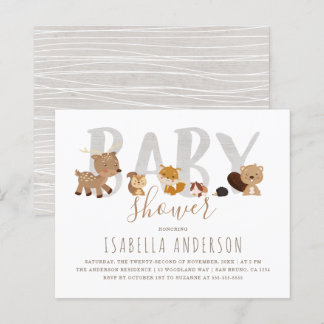 Budget Woodland Dieren Genderneutraal Baby shower