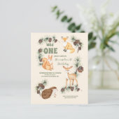 Budget Woodland Dieren Wild Een 1e Verjaardag (Staand voorkant)