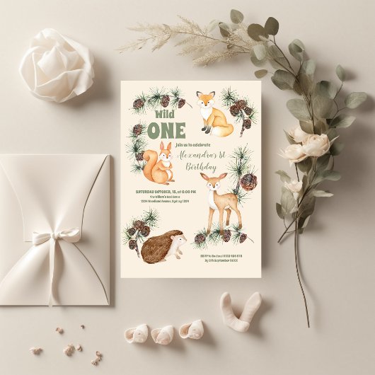 Budget Woodland Dieren Wild Een 1e Verjaardag