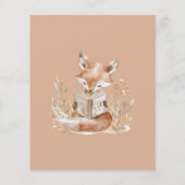 Budget Woodland Fox Het lezen van een boek 1e verj (Achterkant)