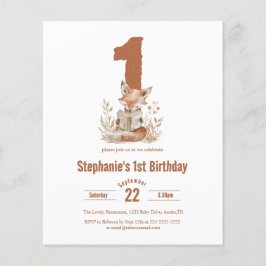 Budget Woodland Fox Het lezen van een boek 1e verj