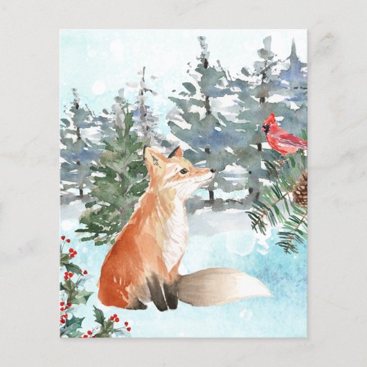 Budget Woodland Fox Kerstmis (Voorkant)