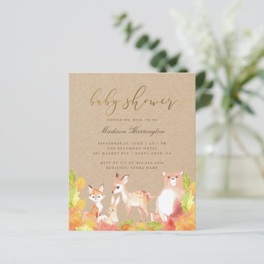 Budget Woodland Friends of the Forest Baby shower (Staand voorkant)