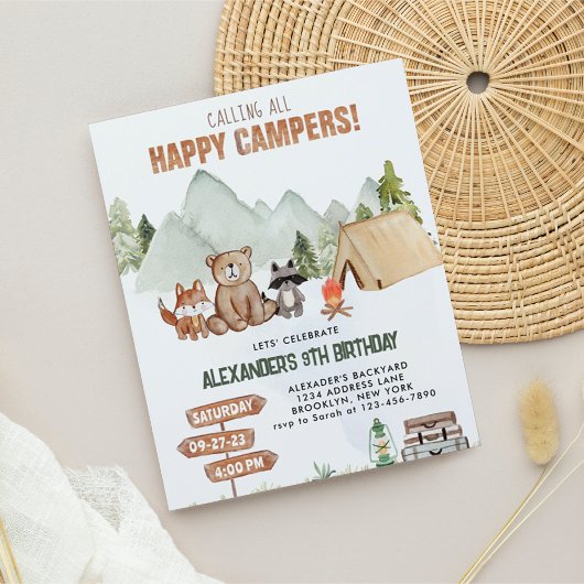 Budget Woodland Happy Camper Camping Kinderen Verj