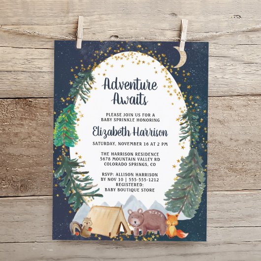 Budget Woodland Night Sky Baby Sprinkle