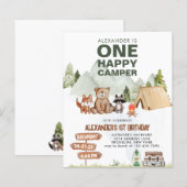 BUDGET Woodland One Happy Camper 1e Verjaardag (Voorkant / Achterkant)