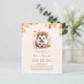 Budget Woodland Schattigee Egel Herfst Baby shower (Staand voorkant)