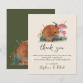 Budget Woodland Slaapvos Baby Shower Bedankt (Voorkant / Achterkant)