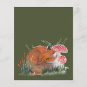 Budget Woodland Slaapvos Baby Shower Bedankt (Achterkant)