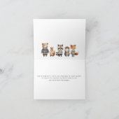 Budget Woodland Waterverf Baby shower Bedankkaart (Binnen)