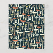 Budget Woodland Wild Mushrooms Bruiloft Uitnodigin (Achterkant)