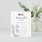 Budget Word Scrumble Vrijgezellenfeest spel (Staand voorkant)