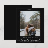 Budget Wordt mijn Bridesmaid-minimalistische foto (Voorkant / Achterkant)