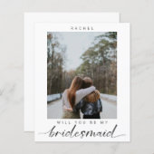 Budget Wordt mijn Bridesmaid-minimalistische foto (Voorkant / Achterkant)