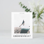 Budget Wordt mijn Groomsman Minimale Foto (Staand voorkant)