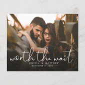 Budget Worth the Wait Wedding Photo Script Modern (Voorkant)