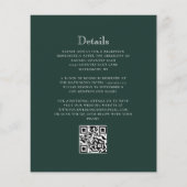Budget Woudgroen Monogram Wapenschild QR Code Brui (Achterkant)