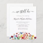 BUDGET Wow Renewal Uitnodiging | Wilde bloemen (Voorkant / Achterkant)