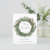 Budget Wreate - Vrolijk Kerstfeest (Staand voorkant)