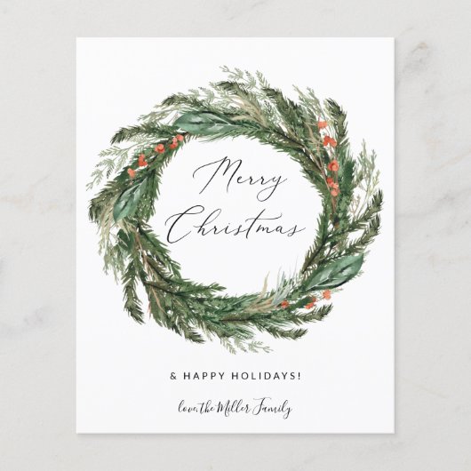 Budget Wreate - Vrolijk Kerstfeest Flyer (Voorkant)