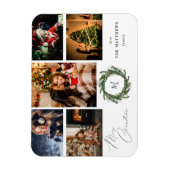 Budget Wreater Monogram 5 Foto Merry Kerstmis Magneet (Verticaal)