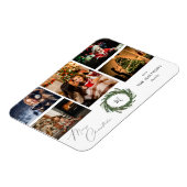 Budget Wreater Monogram 5 Foto Merry Kerstmis Magneet (Linkerzijde)