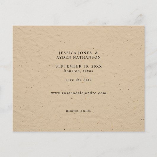 Budget Wreath Rustic 10 Multi Photo Save the Date Flyer (Achterkant)